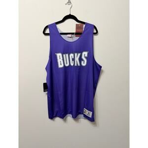 NWT Mitchell & Ness Milwaukee Bucks Reversible Jersey Sz XL $75 MSRP